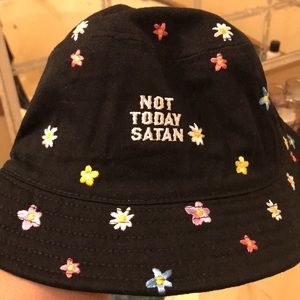 Not Today Satan Black Bucket Hat